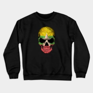 Myanmar Flag Skull Crewneck Sweatshirt